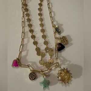 Kendra Scott Frankie necklace three in one new tags gold